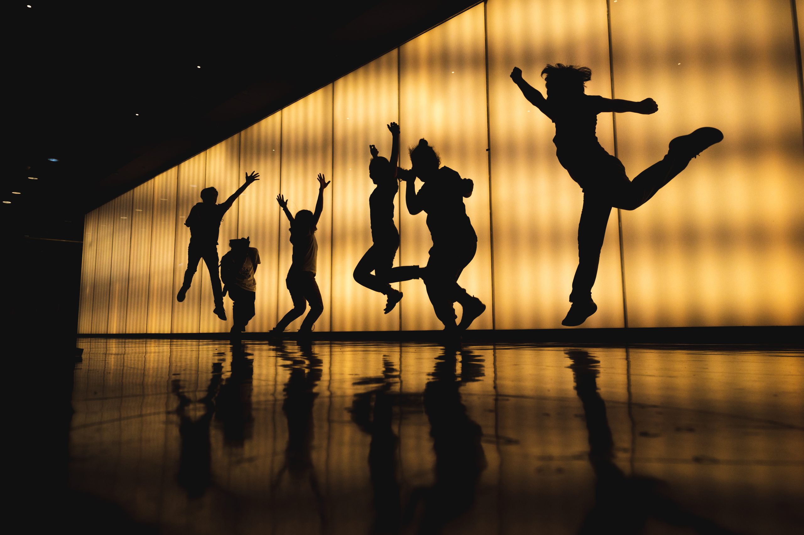 Adventure and Friendship at Sunset: Silhouetted Group of Friends Embrace Nature’s Beauty